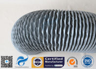 PVC Coated Fiberglass Fabric Flexible Air Ducts 200MM 10M Grey 260℃ HAVC System