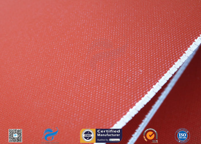 30oz Bright Red Silicone Coated Fiberglass Fabric For Auto Heat Insulation