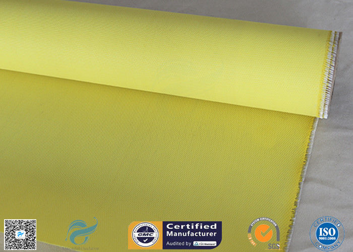 260℃ Heat Resistant 0.5mm Fire Blanket Silicone Coated Fiberglass Fabric Yellow Color