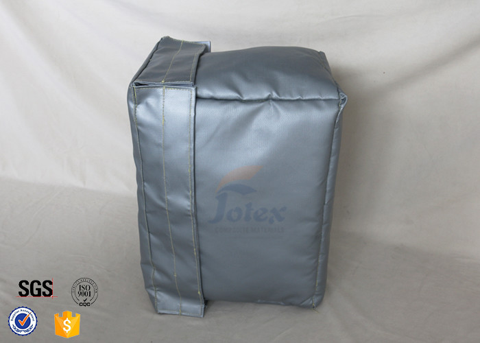 300℃ Industrial Fiberglass Jacket Removable Thermal Insulation Cover Grey
