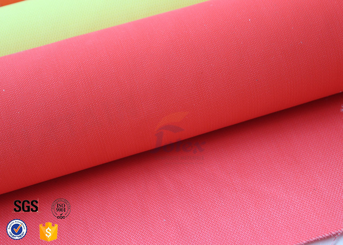 Acrylic Coated Fiberglass Fire Blanket Fabric Red 490GSM Welding Sparks Shield